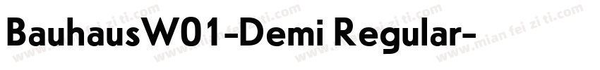 BauhausW01-Demi Regular字体转换
